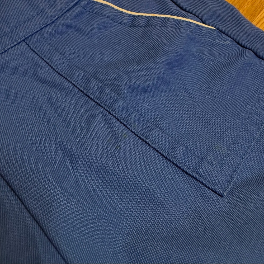 Sears Vintage Baby Infant Overalls Bundle, Train Pinstripe And Blue Size Small - Picture 10 of 11
